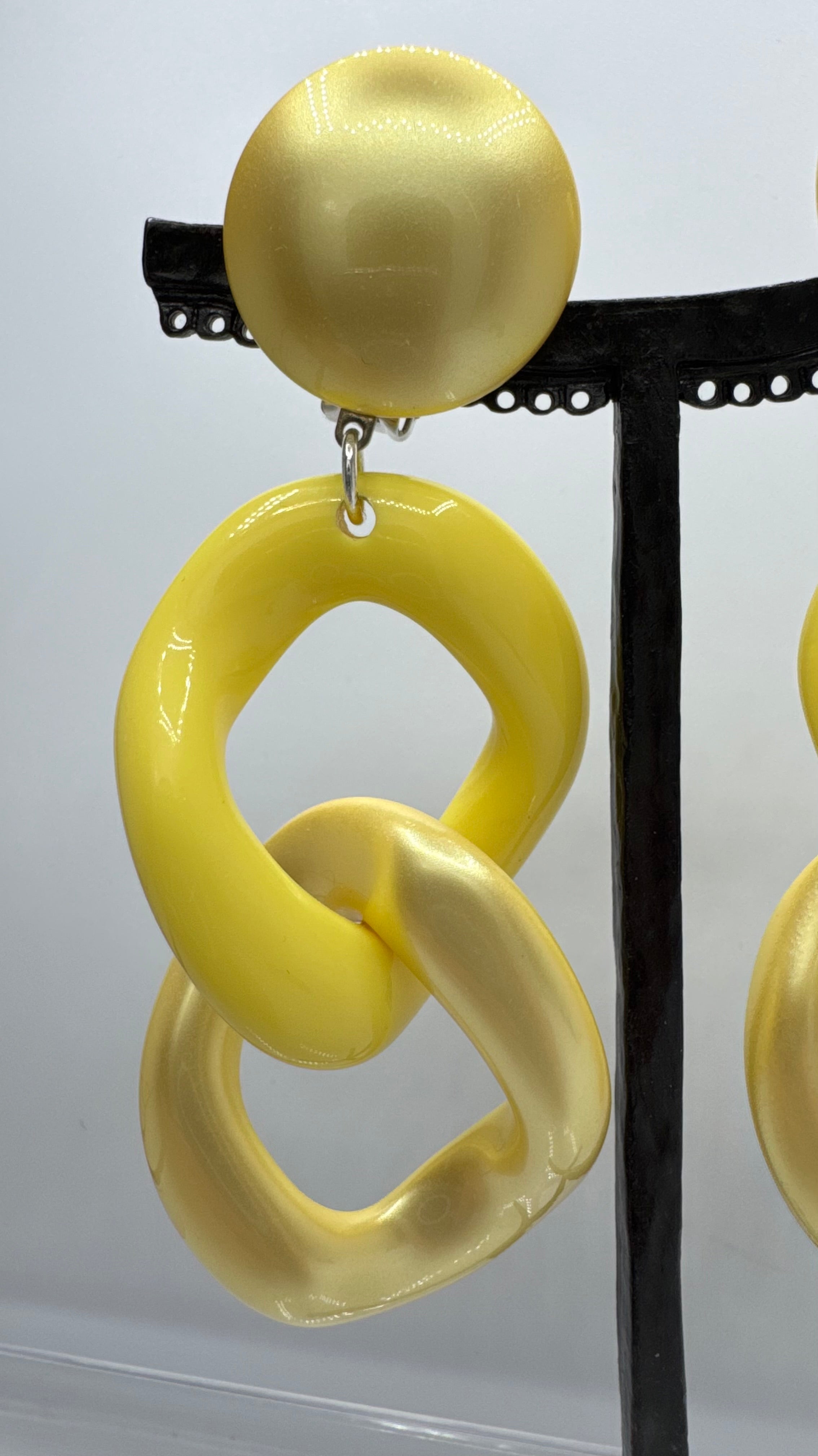 Boucles d’oreilles à clips, 2 maillons, modèle taille moyen, léger