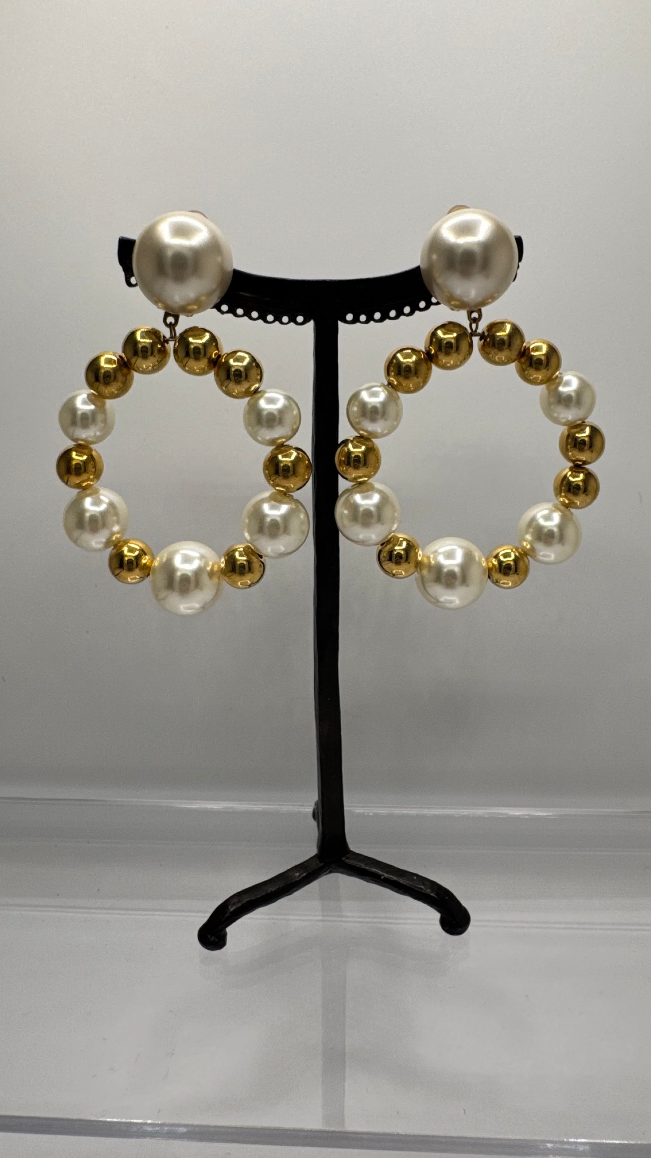 Boucles d’oreilles à clips, modèle Bastille taille moyen