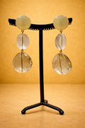 Boucles d’oreilles à clips, cristal de bohème, taille moyen, léger
