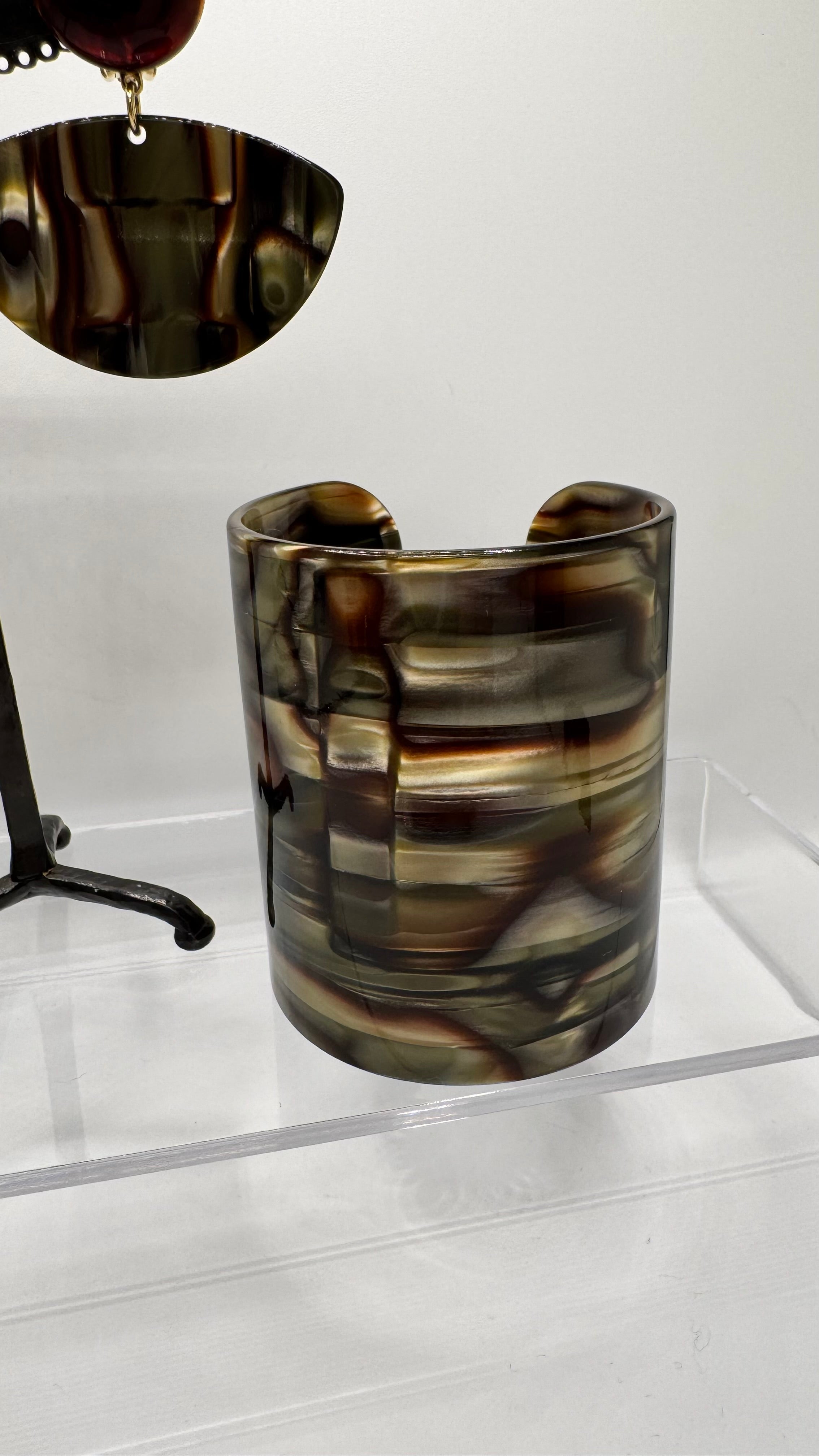 Large manchette, acétate de cellulose Onyx