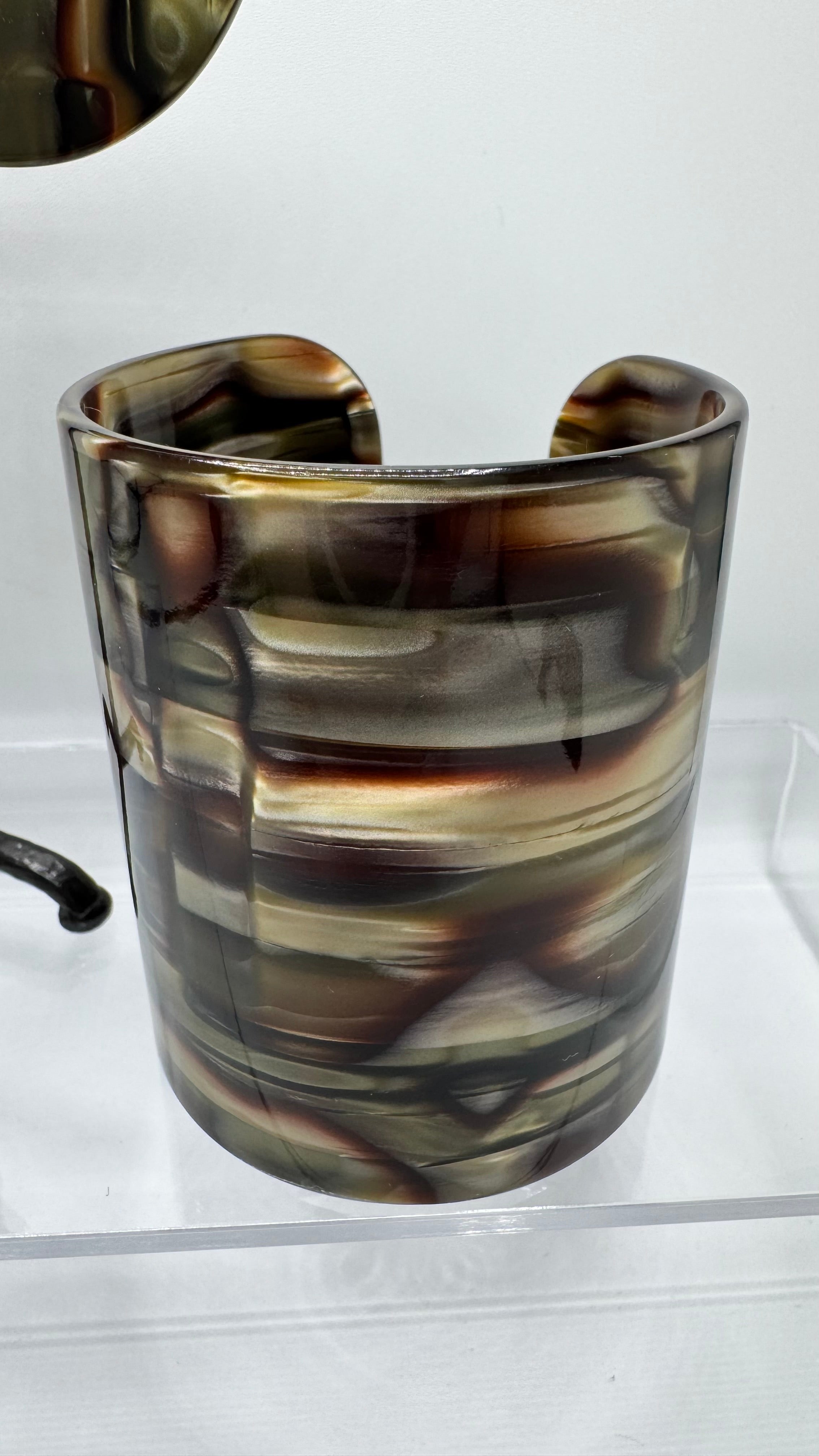 Large manchette, acétate de cellulose Onyx