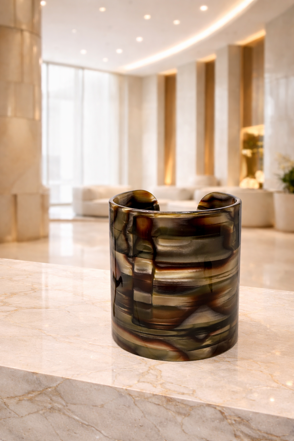 Large manchette, acétate de cellulose Onyx